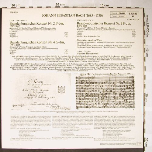 Bach,Johann Sebastian: Brandenburgische Konzerte1,2,4,Foc, Telefunken(6.42823 AZ), D, 1981 - LP - L3619 - 7,50 Euro