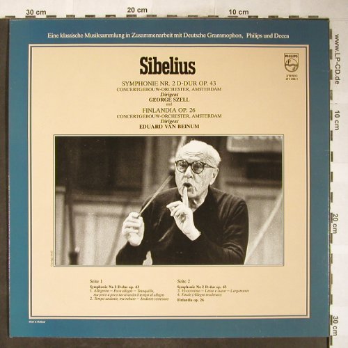 Sibelius,Jean: Sinfonie Nr.2,op.43/Finlandia,op.26, Philips(Gr.Kompo34)(411 396-1), NL, Ri,  - LP - L3645 - 5,00 Euro