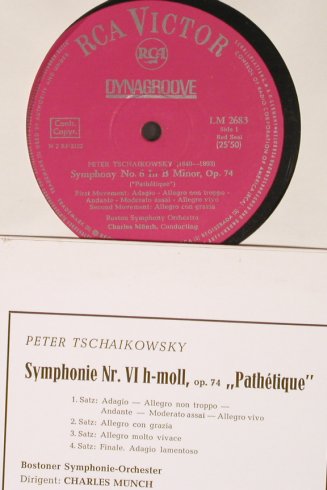 Tschaikowsky,Peter: Sinfonie Nr.6'Pathetique', RCA Victor(LM-2683), D,  - LP - L3658 - 6,00 Euro