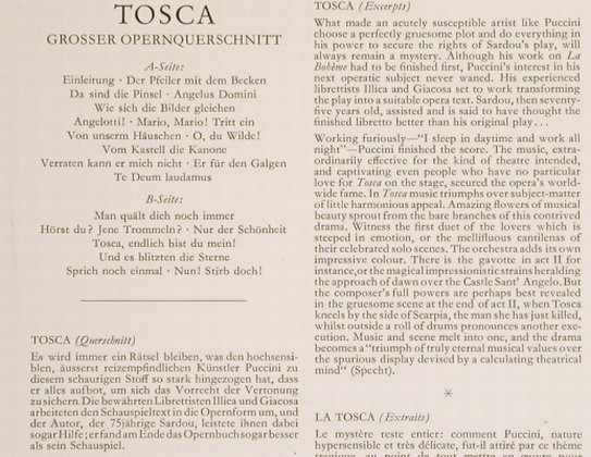Puccini,Giacomo: Tosca - Gr.Opernquerschn. in ital., D.Gr.(LPE 17 144), D, 1960 - 10inch - L3690 - 12,50 Euro
