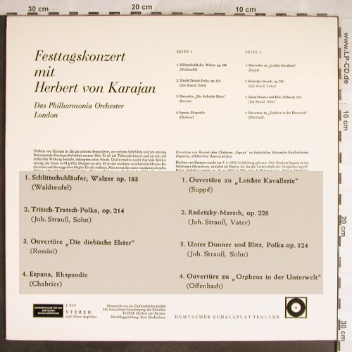 Karajan,Herbert von: Festtags Konzert mit, DSC(J 069), D,  - LP - L3757 - 5,00 Euro