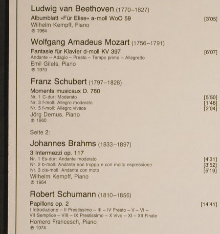 V.A.Für Elise: W.Kempff,E.Gilels,Demus,Francesch, D.Gr.Favorit(2535 608), D, 1978 - LP - L3774 - 5,00 Euro