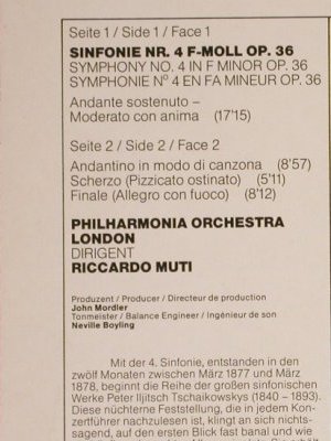 Tschaikowsky,Peter: Sinfonie Nr.4 f-moll op.36, EMI(063-03 763 Q), D, 1980 - LPQ - L3796 - 5,00 Euro