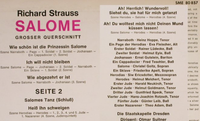 Strauss,Richard: Salome-Gr.Querschnitt, Electrola(SME 80 857), D,  - LP - L3801 - 5,50 Euro