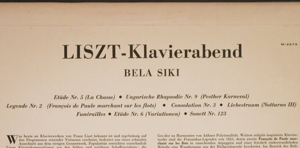 Liszt,Franz: Klavierabend, Bela Siki, MMS(M-2278), ,  - LP - L3842 - 7,50 Euro