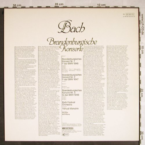 Bach,Johann Sebastian: Brandenburgische Konzerte 1-3(1959), EMI(037-00 172), D,Ri,  - LP - L3866 - 6,00 Euro