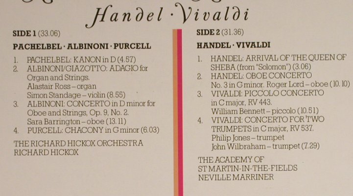 V.A.Boroque Weekend: Pachelbel,Albinoni,Händel,Vivaldi, Decca,Promo-Stoc(417 688-1), NL, Ri, 1987 - LP - L3905 - 5,00 Euro