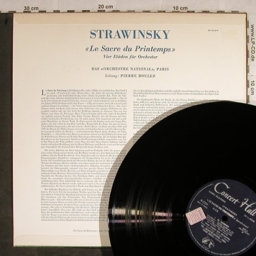 Strawinsky,Igor: Le Sacre du Printemps,4Etüden f.Orc, Concert Hall(M-2324), F,vg+/vg+,  - LP - L3968 - 5,00 Euro