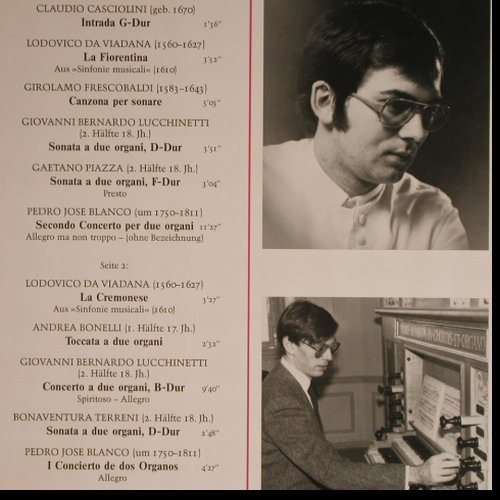 V.A.Musik für zwei Orgeln: Claudio Casciolini...P.J.Blanco,Foc, Christophorus(15492.2), D,  - LP - L4002 - 7,50 Euro