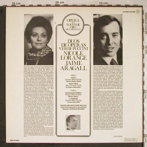 V.A.Duos de Opera - Verdi/Pucini: Jaime Aragall, NicoleLorance, Columbia(SCE 983), E, 1977 - LP - L4038 - 7,50 Euro