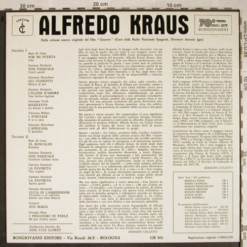 Kraus,Alfredo: in Gayarre, Bongiovanni(GB 501), I,  - LP - L4041 - 9,00 Euro