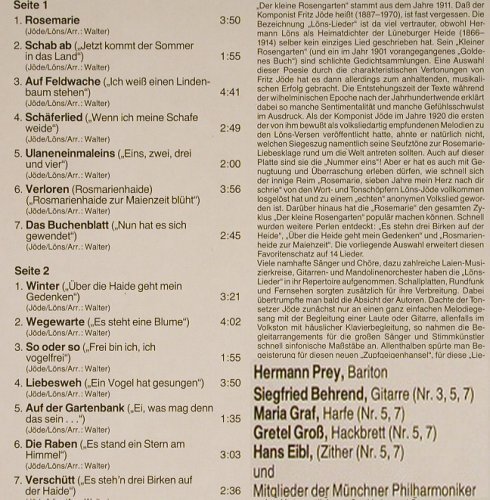 Prey,Hermann: Der kleine Rosengarten, Acanta(40.23 141), D, 1986 - LP - L4059 - 4,00 Euro