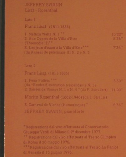 Liszt,Franz / Moritz Rosenthal: Mefisto Walz/Carneval d.Vienne,Live, Arkadia(ARK 2), I, 1981 - LP - L4120 - 7,50 Euro