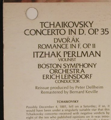 Tschaikowsky,Peter / Dvorak: Violinkonzert D-dur op.35/Romance, RCA Gold Seal(AGL1-1266), US,Ri, CO,  - LP - L4137 - 5,00 Euro