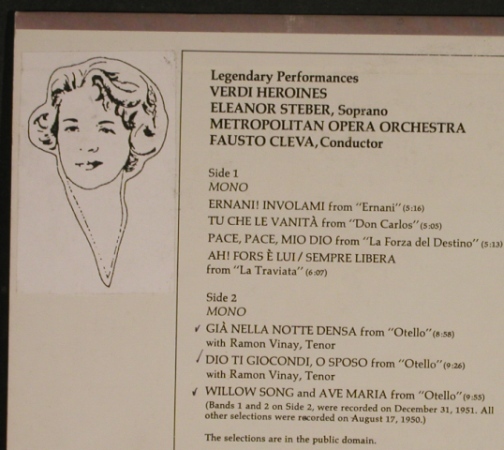 Steber,Eleanor: Verdi Heroines,vg+/m-,woc,stoc, Odyssey, plays well(Y 31149), US,  - LP - L4174 - 5,00 Euro