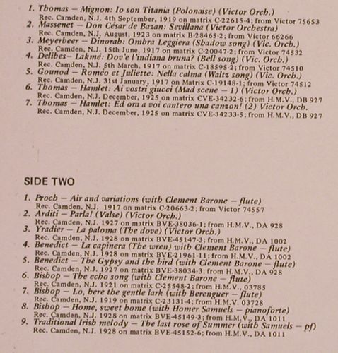 Galli-Curci,Amelita: Same, rec. 1917-1938, Pearl(GEMM 189), UK, 1980 - LP - L4318 - 9,00 Euro