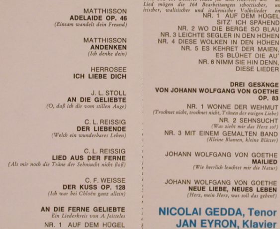 Gedda,Nicolai: Singt Liebeslieder von Beethoven, EMI(C 063-28 520), D,  - LP - L4334 - 6,00 Euro
