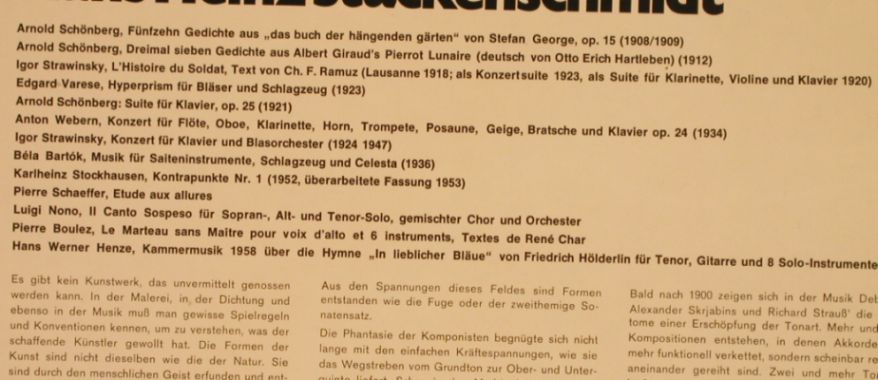 V.A.Stuckenschmidt-Einführung in d.: neue Musik m.ausgew.Tonbeispielen, Wergo(WER 60 005), D, Mono,  - 2LP - L4440 - 20,00 Euro