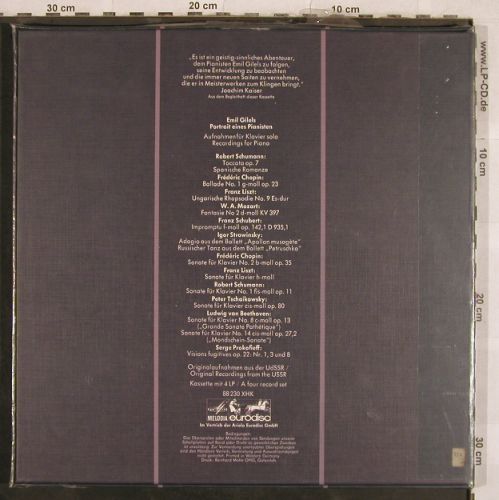 Gilels,Emil: Portait eines Pianisten,Klaviersolo, Melodia/Eurodisc,Box(88 230 XHK), D, FS-New, 1985 - 4LP - L4441 - 30,00 Euro
