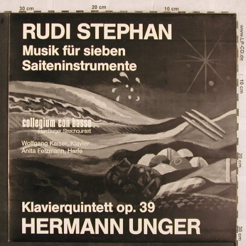 Stephan,Rudi / Hermann Unger: Musik für 7 Saiteninstr./Klavierq., PairMusic(TB 0380011), D, 1979 - LP - L4480 - 6,00 Euro