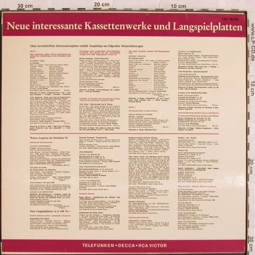 V.A.Musikalische Herbstlese 69: Verdi...Wagner, 10 Tr.Musterplatte, Decca(TST 76 333), D, 1969 - LP - L4541 - 3,00 Euro