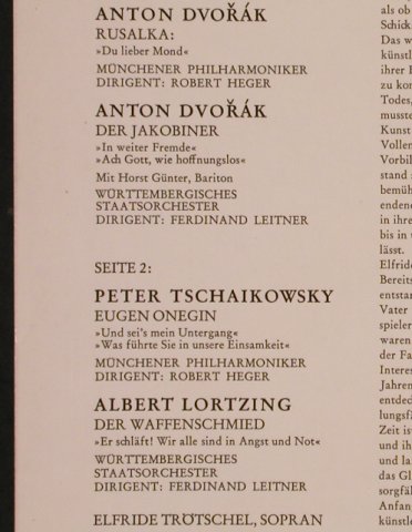 Trötschel,Elfriede: singt Dvorak,Tschaikowsky,Lortzing, Heliodor(2548 061), D, Ri, 1953 - LP - L4544 - 9,00 Euro