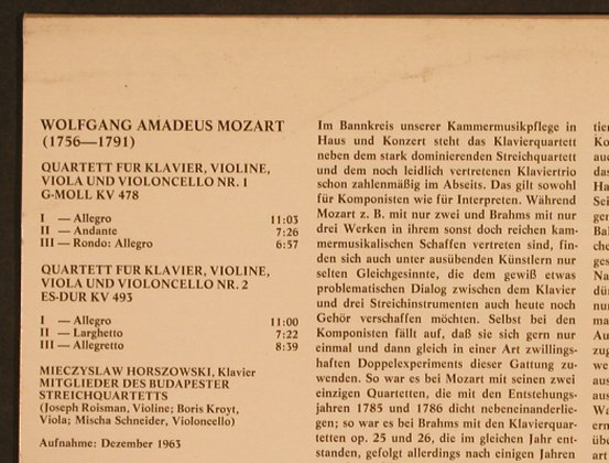 Mozart,Wolfgang Amadeus: Die Zwei KlavierQuartette,KV478,493, CBS(CBS 61 667), NL, 1976 - LP - L4557 - 7,50 Euro