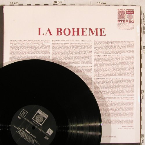 Puccini,Giacomo: La Boheme, hist rec., SAGA(7002), UK, 1972 - LP - L4571 - 5,00 Euro