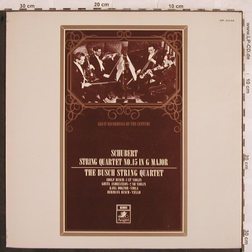Schubert,Franz: String Quartet No.15 in G Major,161, Angel(GR-2236), J,  - LP - L4623 - 17,50 Euro