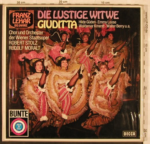 Lehar,Franz: Die Lustige Witwe / Giuditta, Box, Decca-Bunte(SBA 25046-D), D FS-New,  - 4LP - L4654 - 50,00 Euro