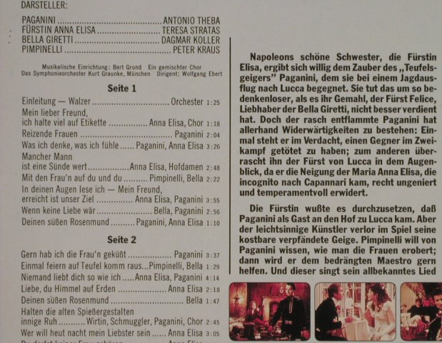 Lehar,Franz: Paganini-Fernsehoperette, Philips(6305 269), D, co, 1975 - LP - L4672 - 5,00 Euro