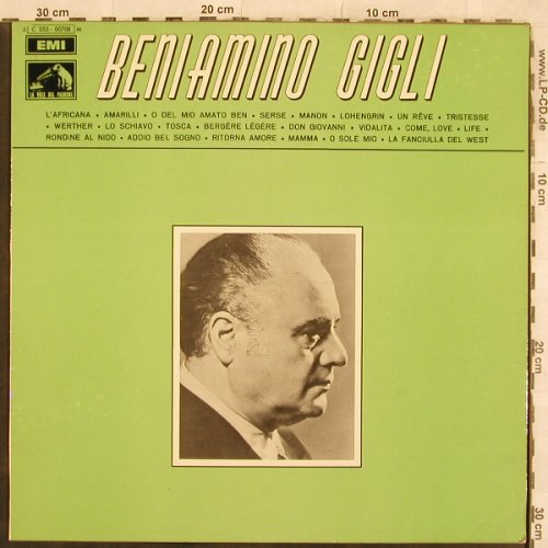 Gigli,Beniamino: Same, al piano Dino Fedri, EMI(C 053-00 708), I,  - LP - L4673 - 5,00 Euro