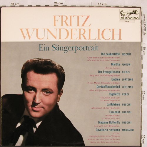 Wunderlich,Fritz: Ein Sängerportrait, Eurodisc(70 258 KR), D, Mono,  - LP - L4678 - 4,00 Euro