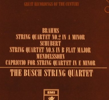 Busch String Quartet: Brahms,Schubert,Mendelssohn, Angel(GR-2237), J,  - LP - L4682 - 17,50 Euro