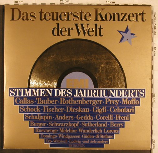 V.A.Das Teuerste Konzert der Welt: 20 Weltstars singen Mozart, Foc, EMI Electrola(64 100), D, Club Ed,  - 3LP - L4690 - 12,50 Euro