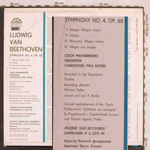 Beethoven,Ludwig van: Symphony No.4, op.60, vg+/vg+, Supraphon(SUA ST 50794), CZ,  - LP - L4710 - 5,00 Euro