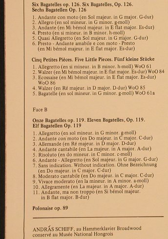 Beethoven,Ludwig van: Bagatelles op.119&126,CingPetites.., Hungaroton(UD 11885), H, vg+/m-, 1977 - LP - L4751 - 6,00 Euro