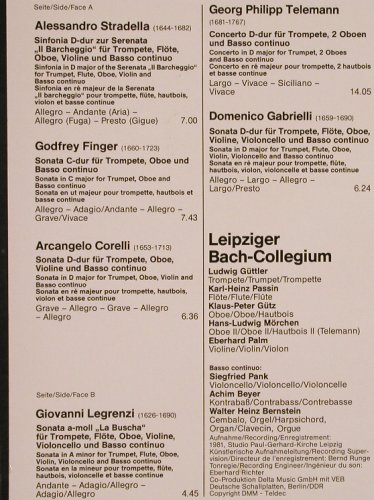 V.A.Kammermusik für Trompete: Legrenzi,Telemann,Stradella..., Capriccio(CD 27 027), D, 1983 - LP - L4796 - 5,00 Euro