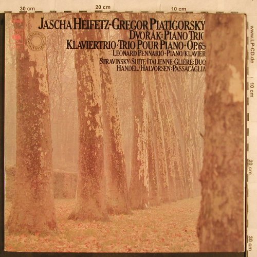 Heifetz,Jascha / Piatigorsky: Dvorak: Piano Trio,Klaviertrio, CBS Masterworks(76421), NL, 1976 - LP - L4805 - 12,50 Euro