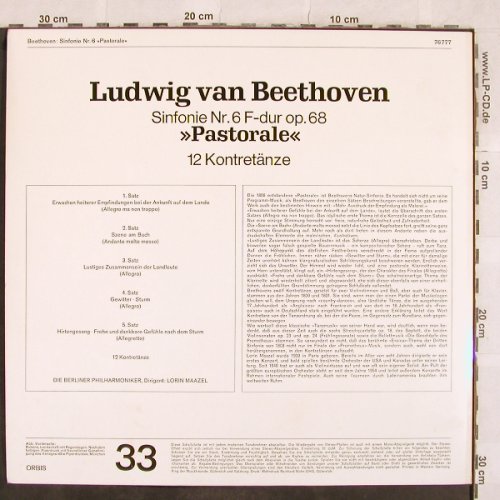 Beethoven,Ludwig van: Sinfonie Nr.6-Pastorale,12 Kontr..., Orbis(76 777), D,  - LP - L4820 - 7,50 Euro