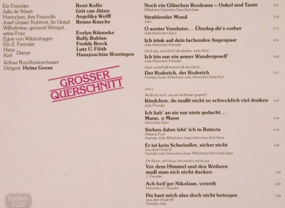 Künneke,Eduard: Der Vetter Aus Dingsda-Querschnitt, RCA Red Seal(40 242 0), D.Club Ed., 1984 - LP - L4822 - 5,00 Euro
