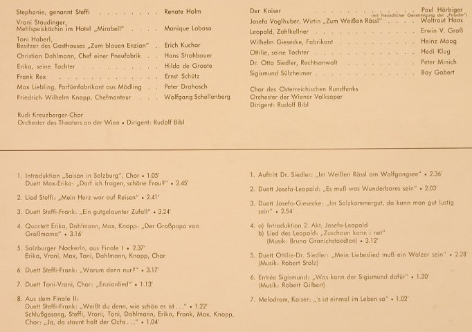 Raymond,Fred / Ralph Benatzky: Saison In Salzburg / Im Weissen Rös, Amadeo(AVRS 13035 St), A, 1969 - LP - L4823 - 5,00 Euro