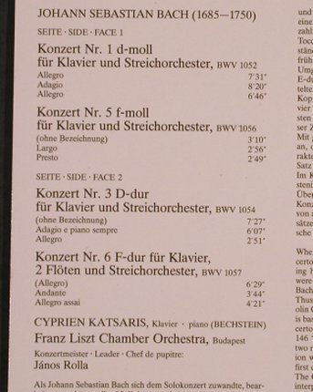 Bach,Johann Sebastian: Klavierkonzerte,1052,1054,1056,1057, Teldec(6.43208 AZ), D, 1986 - LP - L4835 - 5,00 Euro
