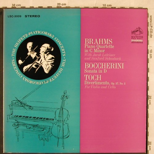 Heifetz,Jascha / Piatigorsky: Brahms,Johannes/Boccherini/Toch, RCA Red Seal(LSC-3009), US, 1968 - LP - L4858 - 12,50 Euro