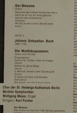 Händel,Georg Friedrich / Bach: Der Messias / Mathäuspassion, Eurodisc(87 671 XAK), D,  - LP - L4901 - 5,00 Euro