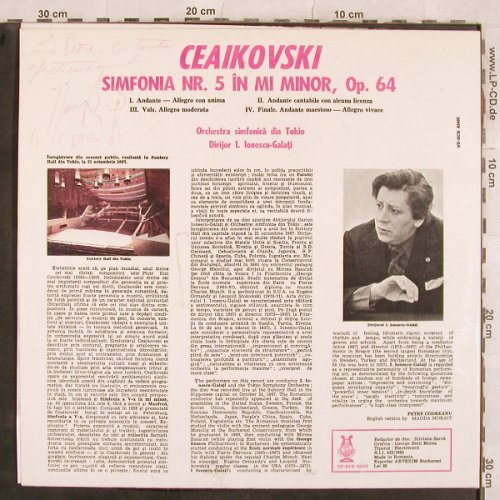 Tschaikowsky,Peter: Sinfonie Nr.5 in E Minor, op.64, Electrecord(ST-ECE 03405), RO, 1987 - LP - L4914 - 20,00 Euro