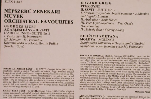 Bizet,Georges / Grieg / Smetana: L'Arlesienne Suite 2/Peer Gynt/Mold, Hungaroton(SLPX 11813), H, 1976 - LP - L4928 - 5,00 Euro