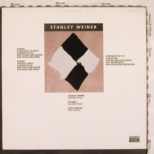 Weiner,Stanley: Sonate Nr.5 d-moll, op.103, op.112, Schwann(VMS 1055/DMM), D, 1987 - LP - L4960 - 7,50 Euro