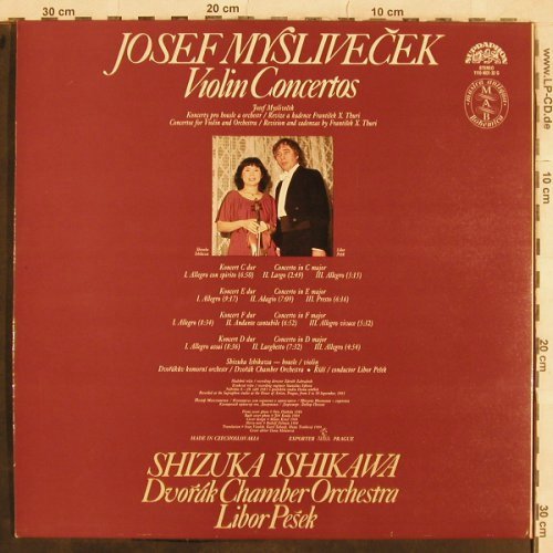 Myslivecek,Josef: Violin Concertos, Foc, Supraphon(1110 4031-32 G), CZ, 1984 - 2LP - L4997 - 7,50 Euro