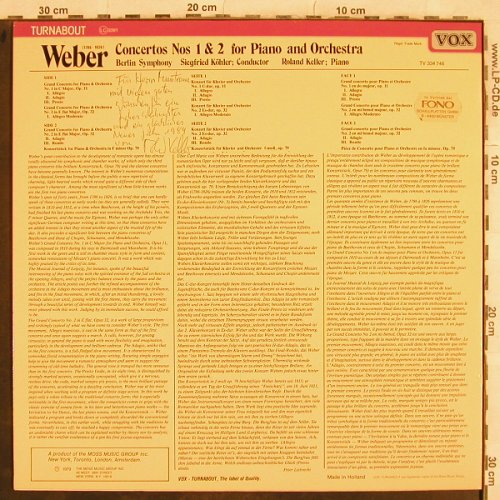 Weber,Carl Maria von: Concertos Nos 1&2 f.Piano&Orch., Vox(TV 334 746), NL, 1979 - LP - L5066 - 12,50 Euro